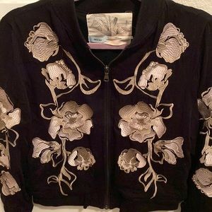 KIMCHI BLUE Size M Embroidered Bomber Jacket
